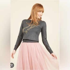 Modcloth sweater weather grey large